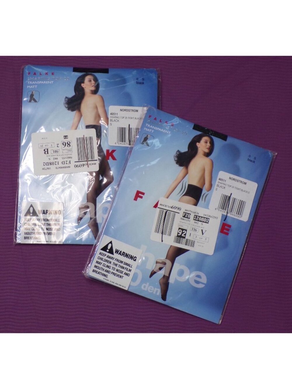 🆕FALKE Shaping Top 20 Pantyhose Transparent Matt Black Small